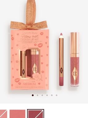 Charlotte Tilbury Pillow Talk Medium Glossy Lip Kit - Pink Nude